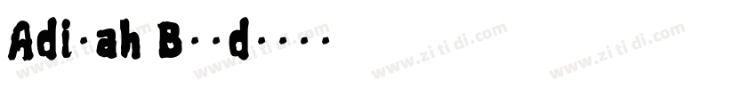 Adinah Bold字体转换